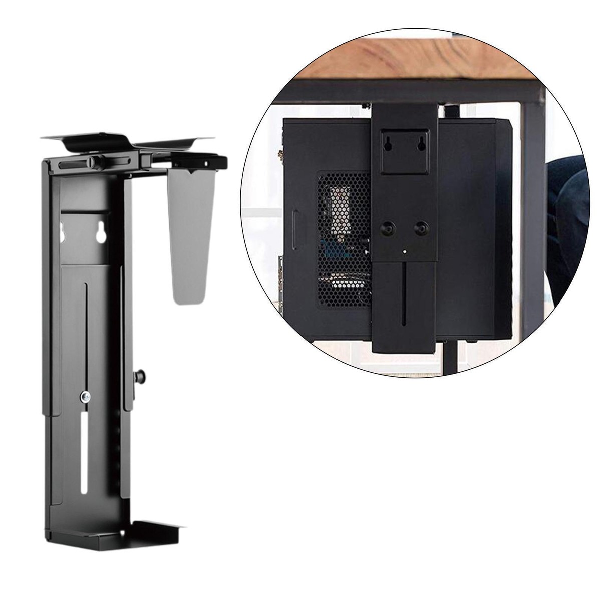 Standing Desk Computer Mount Universal PC Case Holder Under Desk ...