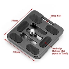Alum QR Base PU Plate 1/4" Belt Hole Mount for Sirui TY-50X K-40X K-30X G KX