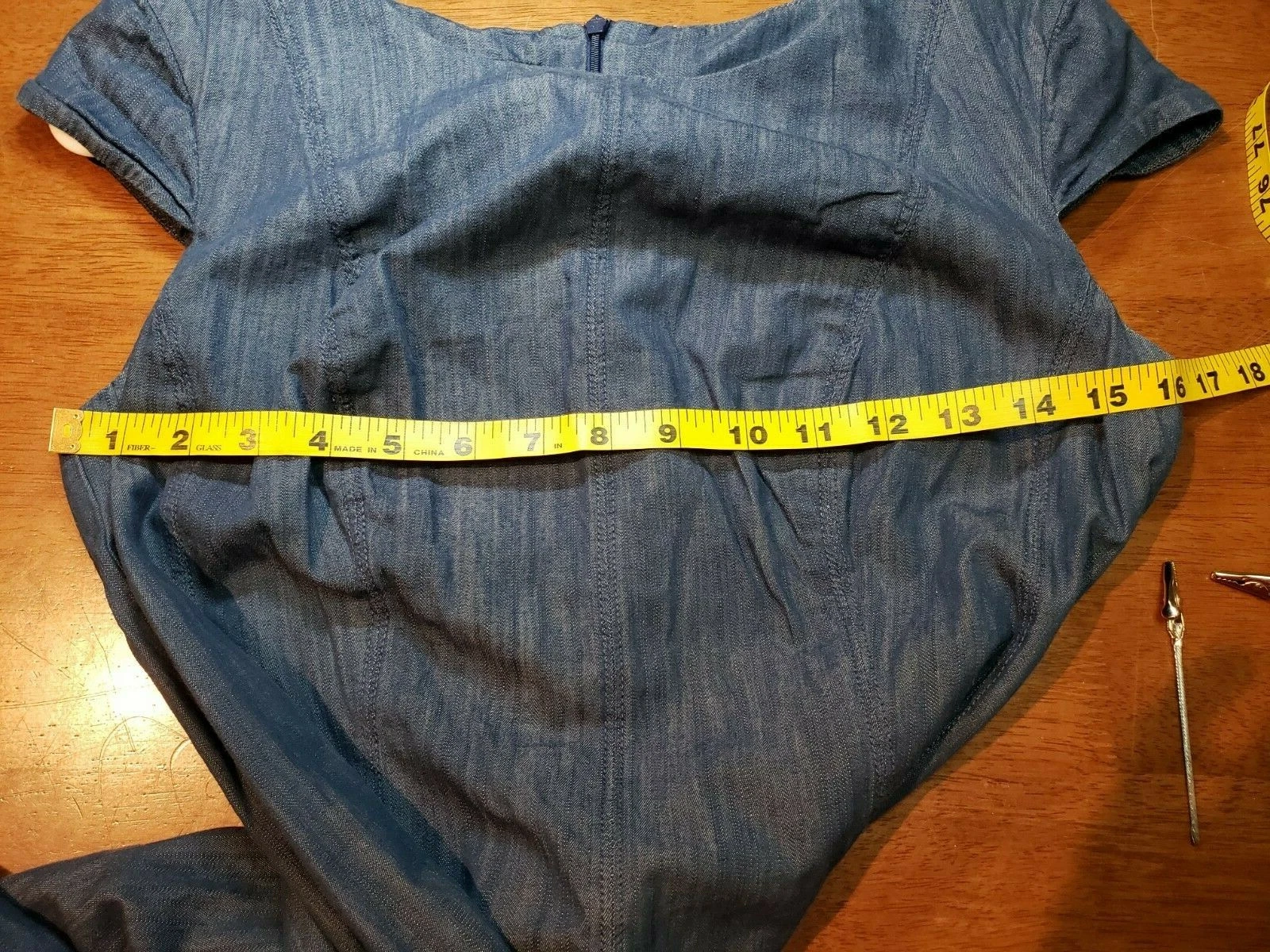 Abito ALYX blu scuro manica ad aletta leggero aderente e svasato denim elasticizzato taglia 9