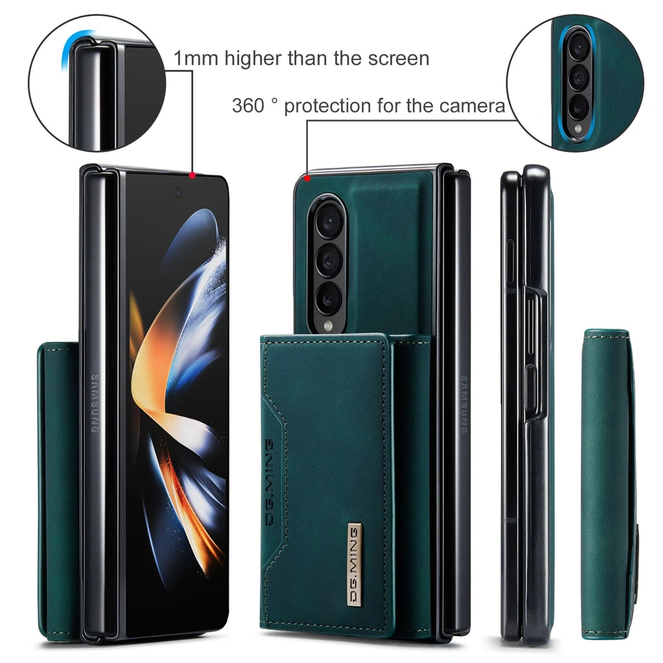 Funda de teléfono con soporte magnético billetera de cuero plegable 6 pliegues 5 4 3 para Samsung Galaxy Z Foto 4 de 4