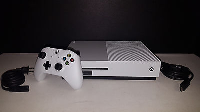 Microsoft Xbox One S White 500GB - Excellent Condition w/ Controller +  Cables 889842257113