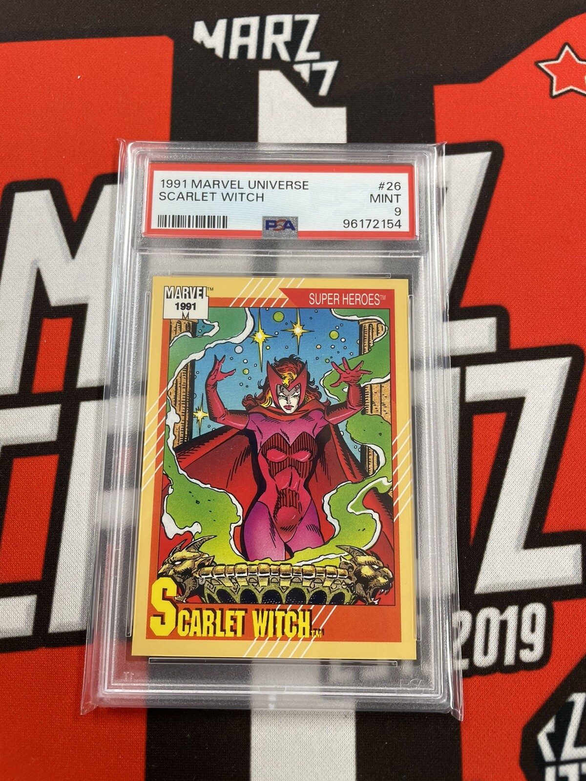 1991 Marvel Universe Scarlet Witch #26 PSA MINT 9