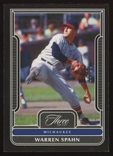 2023 Panini Three and Two Black Warren Spahn #67 Braves MLB Baseball Card SP /10