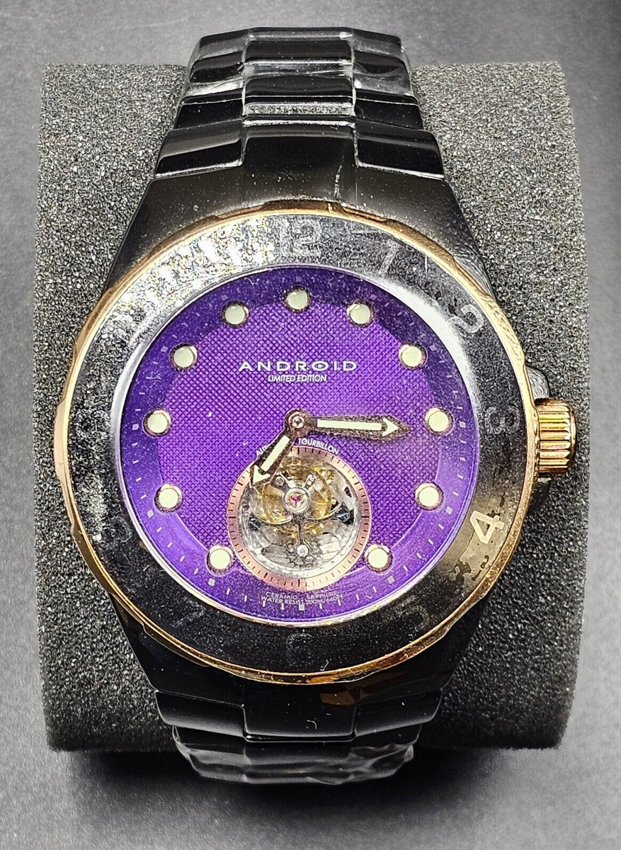 Android Tourbillon AD650 Men's Watch Purple Dial Limited Edition
