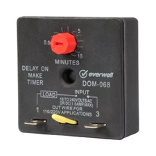 Everwell Delay on Make Timer 10 min Adjustable 18-240 VAC