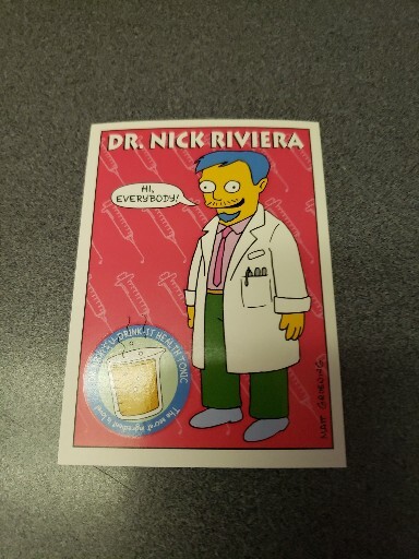 THE SIMPSONS 1993 Skybox #S37 DR. NICK RIVIERA Trading Card