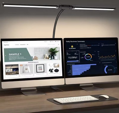 Doppelkopf LED Clip Schreibtischlampe Architekt Tischlampe für Home Office Beleuchtung