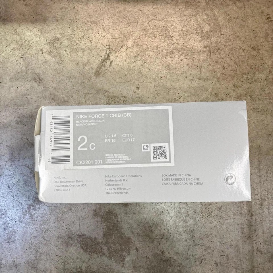 Zapatos sin cordones Nike Force 1 para cuna (CB) para niños pequeños, talla 2c totalmente nuevos Foto 2 de 4