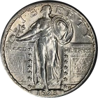 1923-S Standing Liberty Quarter Full Head?? AU/BU Details Key Date Nice Strike