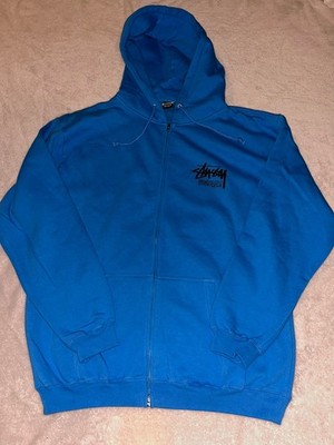 【ハワイ限定】Stussy Honolulu Hoodie サイズXL Stussy Honolulu XL Royal Blue Men's Zip -up Hoodie Archive cut tag