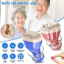 Mini Hearing Aids Invisible In Ear Small Sound Voice Amplifier Senior  Adults
