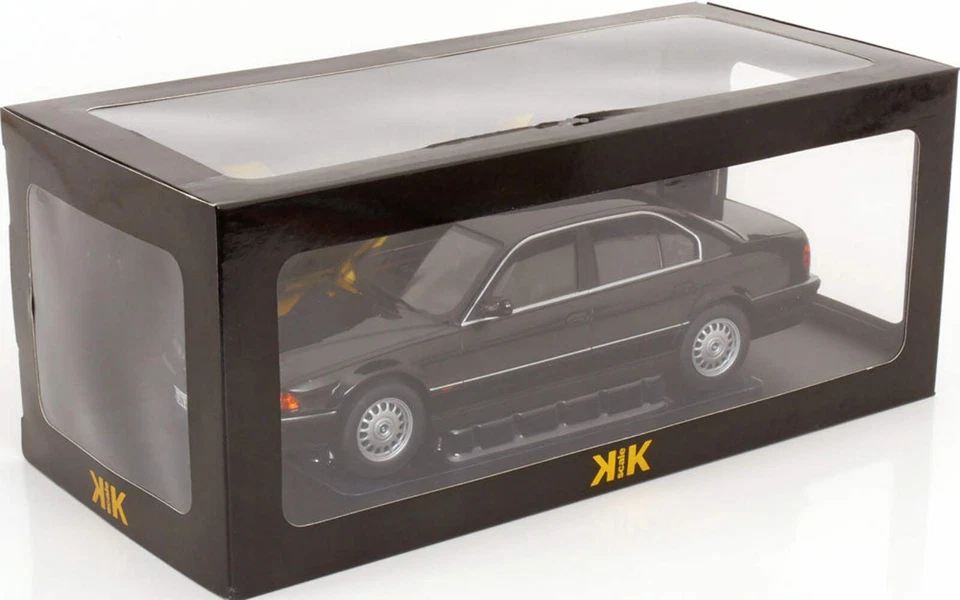 1:18 KK SCALE 1994 BMW 740i E38 7-series Black Metallic Diecast KKDC180366 - Image 4 of 4