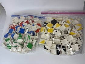 Vintage Lego DUPLO Dacta Square Mosaic Tiles 9546 Design Cards Parts Lot