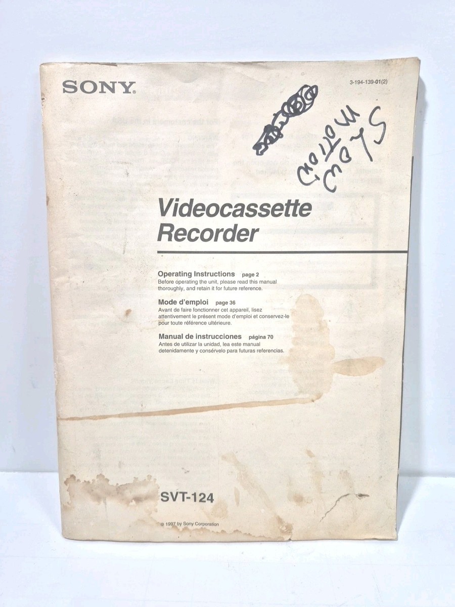 Sony SVT-124 Time Lapse Security VCR VHS Video Recorder