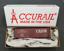 Accurail HO #3513 C & NW AAR 40' Steel Boxcar #142428 Unassembled Kit