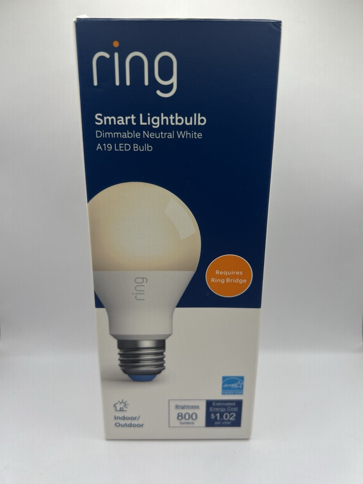 Ring Smart LED Bulb A19 60W Equivalent with Wi-Fi Connectivity in White-image