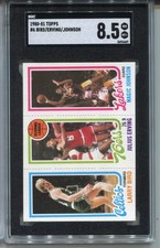 1980 Topps Larry Bird Magic Johnson Rookie Card SGC 8.5 NM MINT+ Dr J Graded. rookie card picture