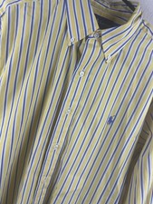 Vintage 90s Polo Ralph Lauren Striped Oxford Button Up Shirt Size Large Classic