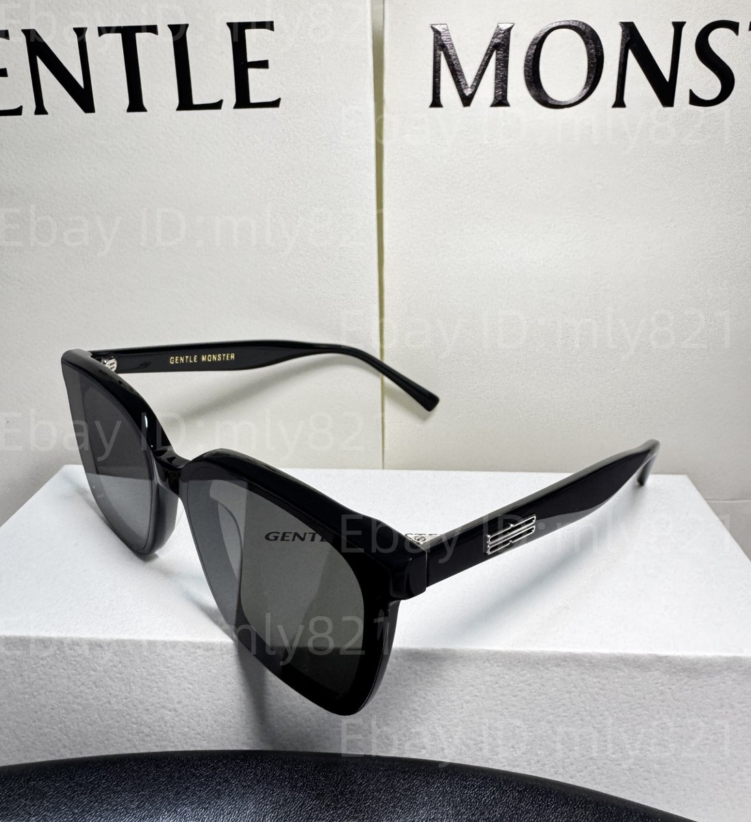 GentleMonster PLOT 01 Sunglasses Black Frame Black Lenses | eBay