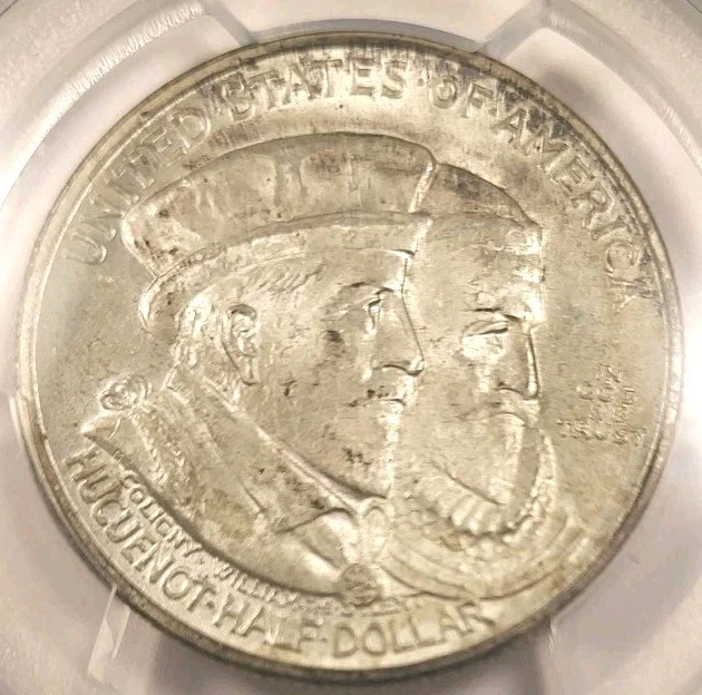 1924 Huguenot Commemorative Half Dollar PCGS MS65 CAC High Grade - Image 3 of 4