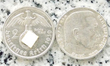 2 Reichsmark 1939 A Hindenburg Adler Silber Deutsches Reich selten TOP Erhaltung
