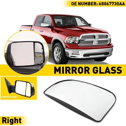 Lower Passenger Right RH Towing Mirror Spotter Glass For 2010-2018 Dodge Ram