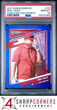 2021 PANINI DONRUSS HOLO PURPLE #170 MIKE TROUT VARIATION PSA 10