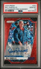 2024 PANINI PRIZM AUTO-RED SHIMMER #221 BILL PARCELLS 28/35 PSA 10