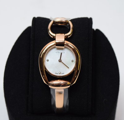 Gucci Diamond Horsebit Pink Gold Womens Watch YA139508 for sale