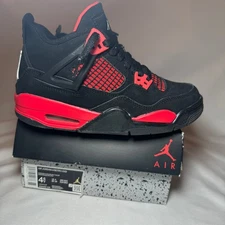 Size 4.5 - Nike Air Jordan 4 Retro GS Red Thunder Men's Shoes - Ships Now