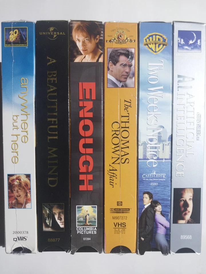 Lot Of 6 Former Blockbuster Vhs Tapes 2 Are Sealed Beautiful Mind, Enough,,,, Foto 3 de 4