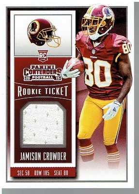 2015 Panini Contenders ROOKIE TICKET JERSEY #RTS-JC Jamison Crowder RC