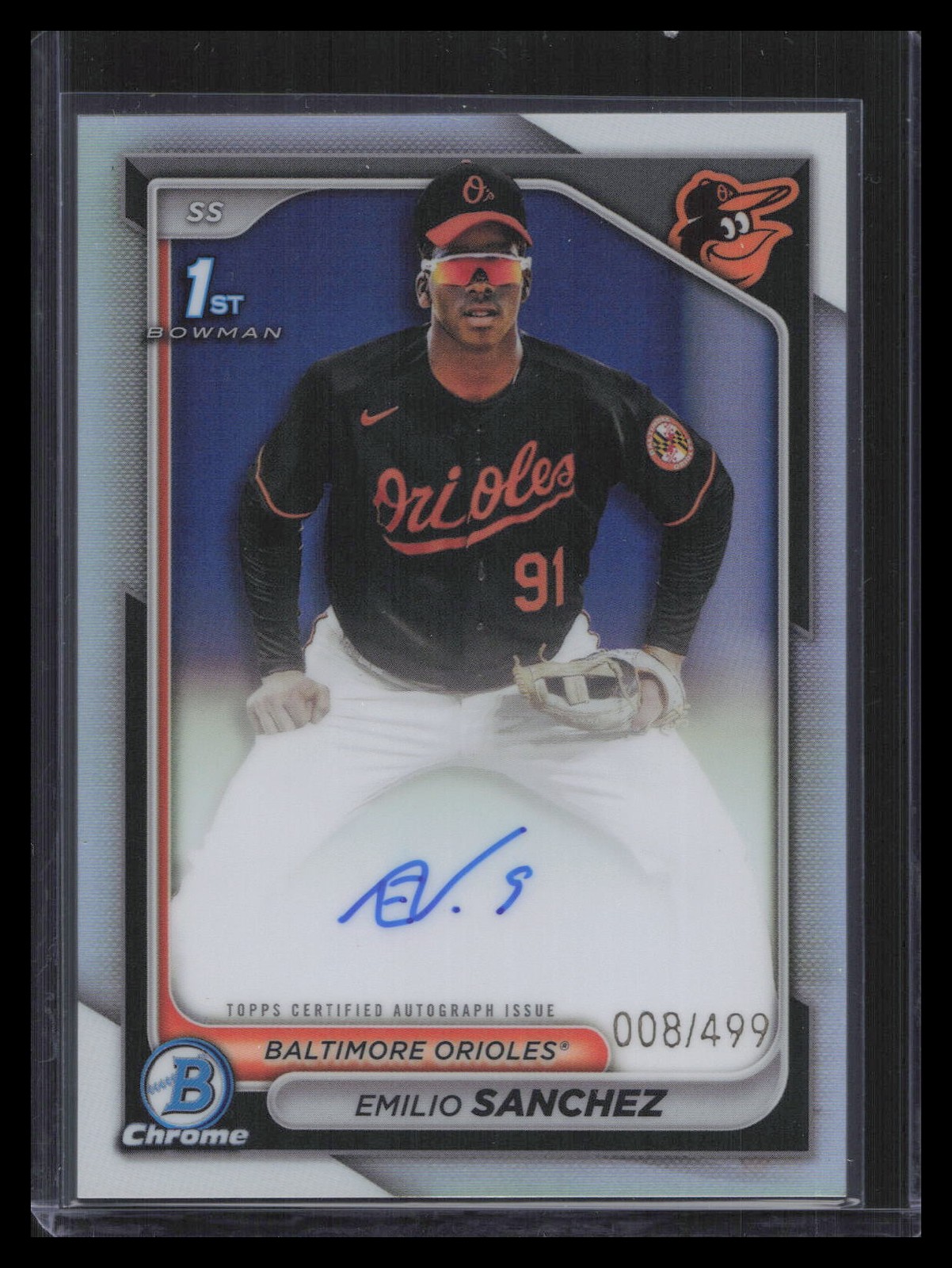 2024 Bowman Chrome #CPA-ES Emilio Sanchez Prospects Autographs Refractors #/499
