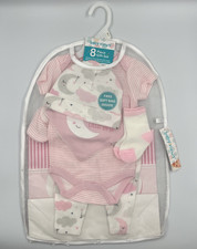 8 Piece Baby Gift Set  Thank Heaven For Little Girls  3-6M Pink Baby Shower NEW