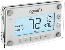 White HVAC Thermostat Large Display Programmable 7 Day Heating Cooling Control
