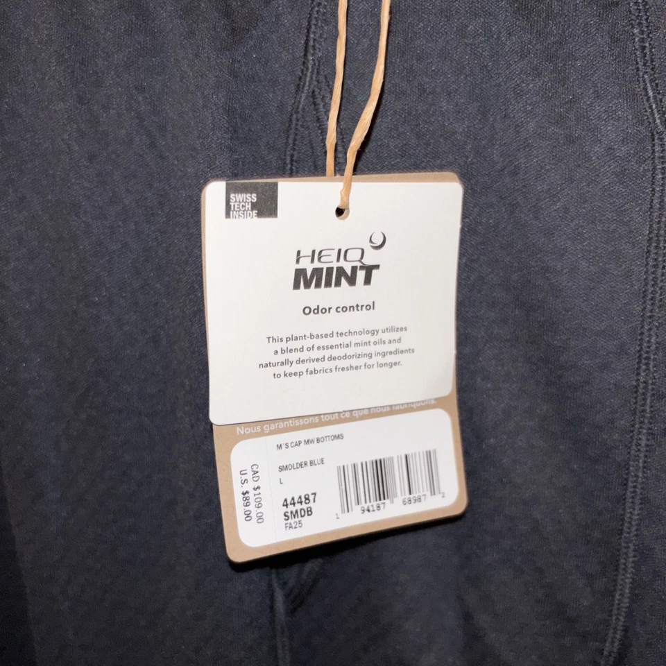 Pantalones de hombre Patagonia Capilene peso medio capa base AZUL FUNDIDO talla grande NUEVO Foto 3 de 4