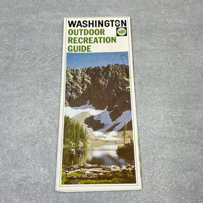 Washington State Outdoor Recreation Guide Map 1966 Vintage Camping