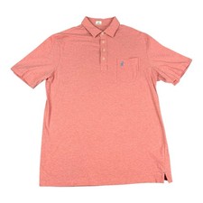 Johnnie O Hangin' Out Golf Polo Shirt, Red, Short Sleeves, Men  s Size Large