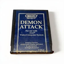 Demon Attack Atari 2600 1982 IMAGIC Blue Label Cartridge Tested and Working