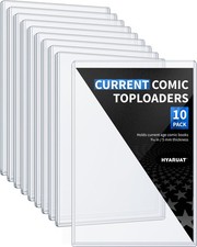 HYARUAT Comic Book Top Loaders for Current, Current Comic, Clear Light Blue
