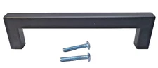 6 pieces 5.5" -5" hole space Square Cabinet Hardware Drawer Bar Pull Matte Black