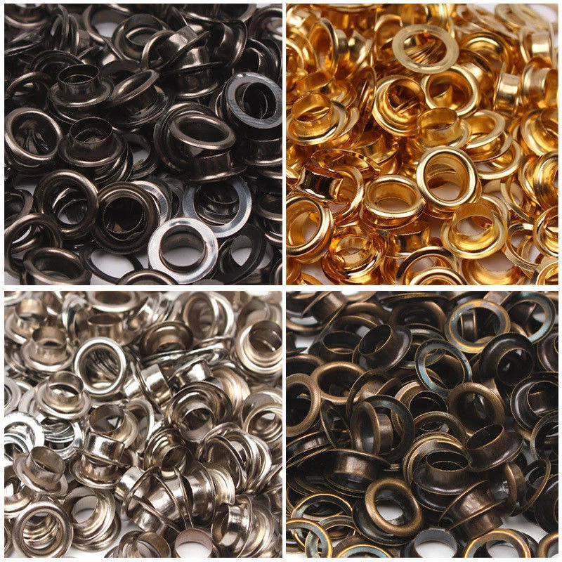 600pcs Metal Eyelets Grommet Mounting Tool Kits Washer Leather