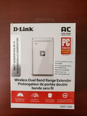D-Link DAP-1520 Wireless AC750 Dual Band Range Extender