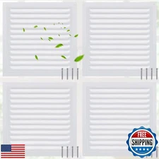 Yaocom 4 Pcs 6 x 6 Inch Aluminum Attic Vents Metal Gable Wall Shed Vent with 