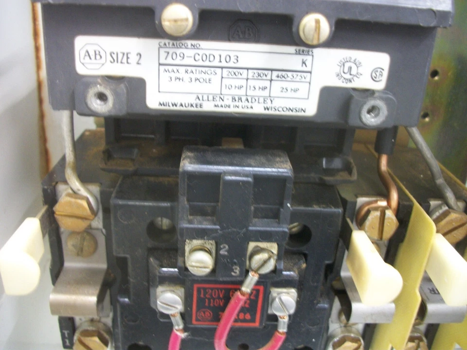 ALLEN-BRADLEY SIZE 2 STARTER COMBO 709-COD103 120VCOIL 60AMP FUSIBLE - Image 4 of 4