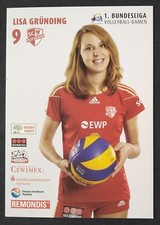 3736 Lisa Gründing SC Potsdam Bundesliga Siatkówka Damska Karta z autografem