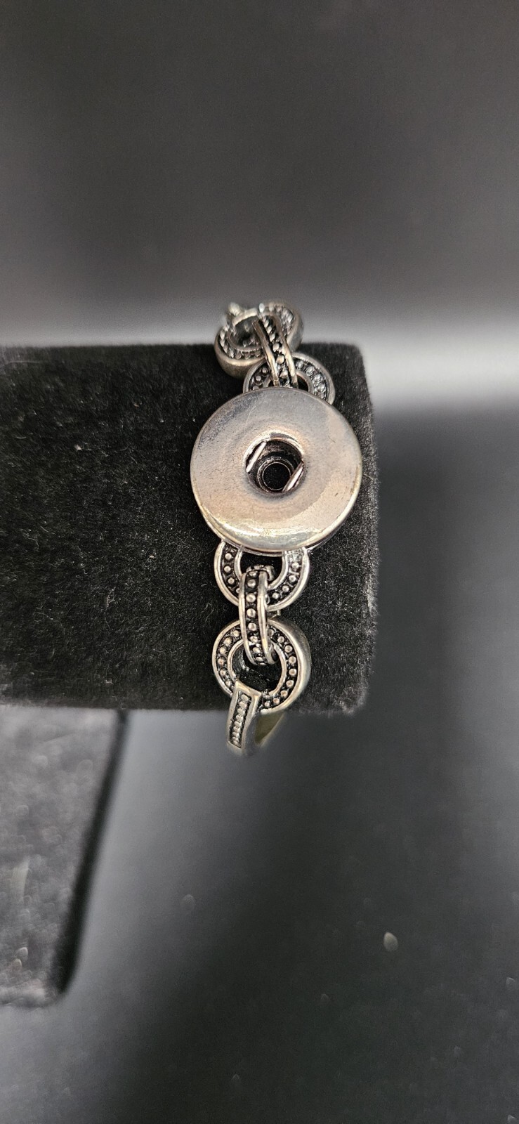 1117. Ginger Snaps Silver Tone Toggle Bracelet - image 1