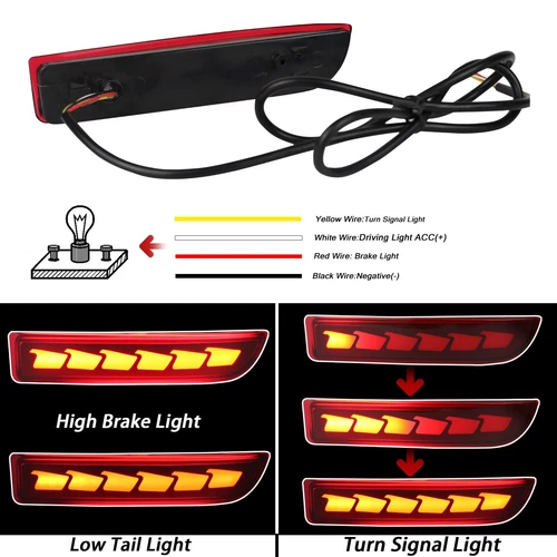 Para Toyota RAV4 2006-2012 LED Parachoques Trasero Reflector Luz De Freno Lámparas DRL - Imagen 7 de 10