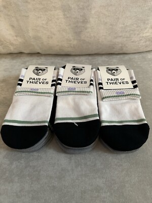 Pair of Thieves Striped Cushion Ankle Socks 9 Pairs Multi-Color Mens Shoe 6-12