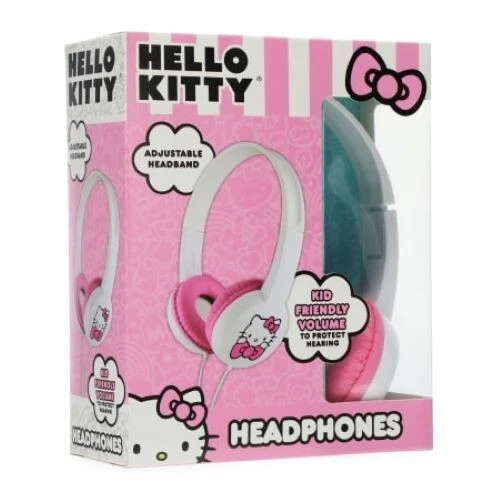 Hello Kitty Kid-Safe Wired Headphones with Adjustable Headband~New - Picture 1 of 2